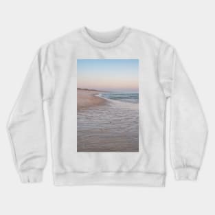 Landscape of sunset in Murtosa beach. Aveiro, Portugal. Crewneck Sweatshirt